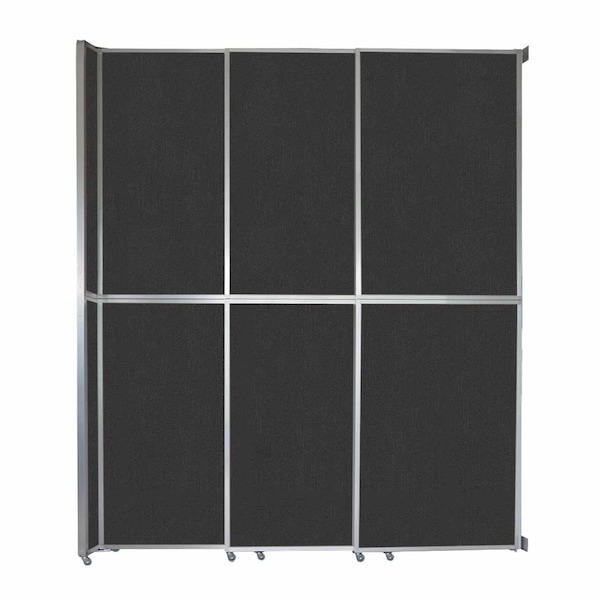 Operable Wall Sliding Room Divider 9'9" x 12'3" Black Fabric